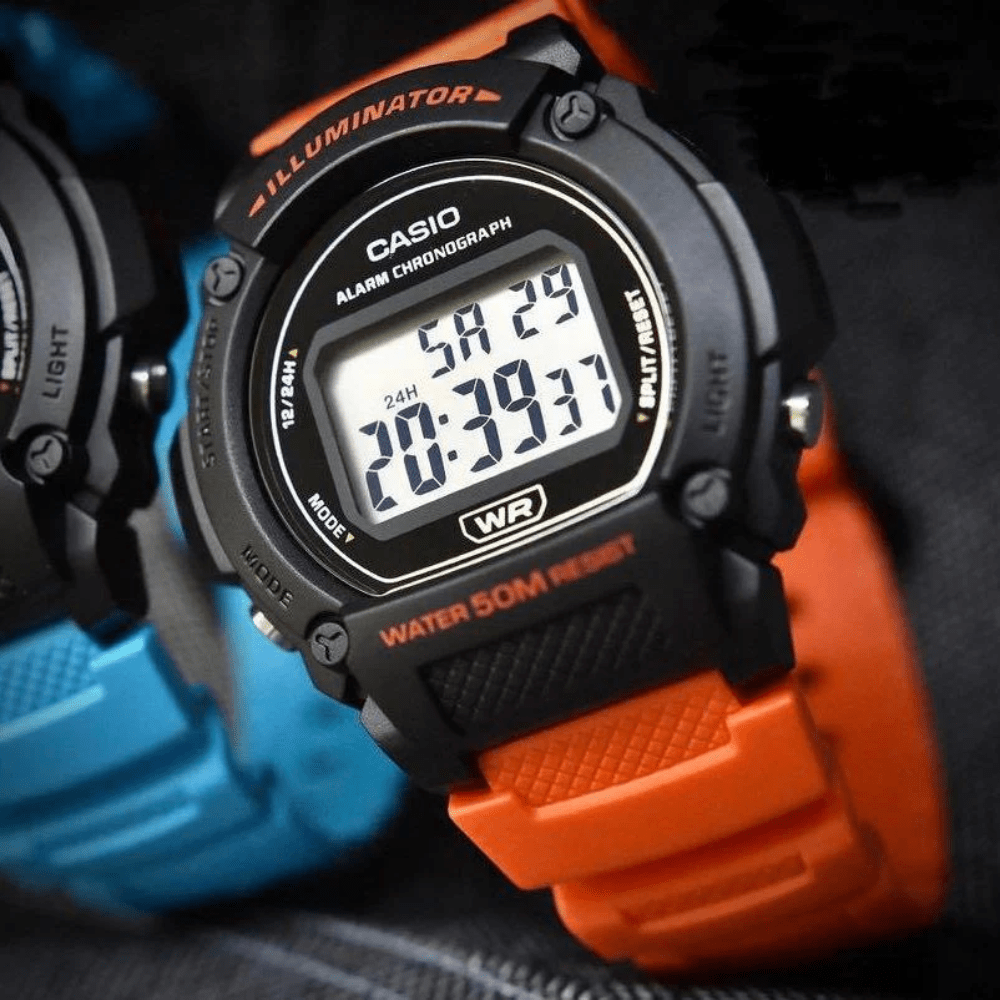 Reloj Casio Deportivo W-219H-4AVDF Digital Naranjo/Negro Hombre5