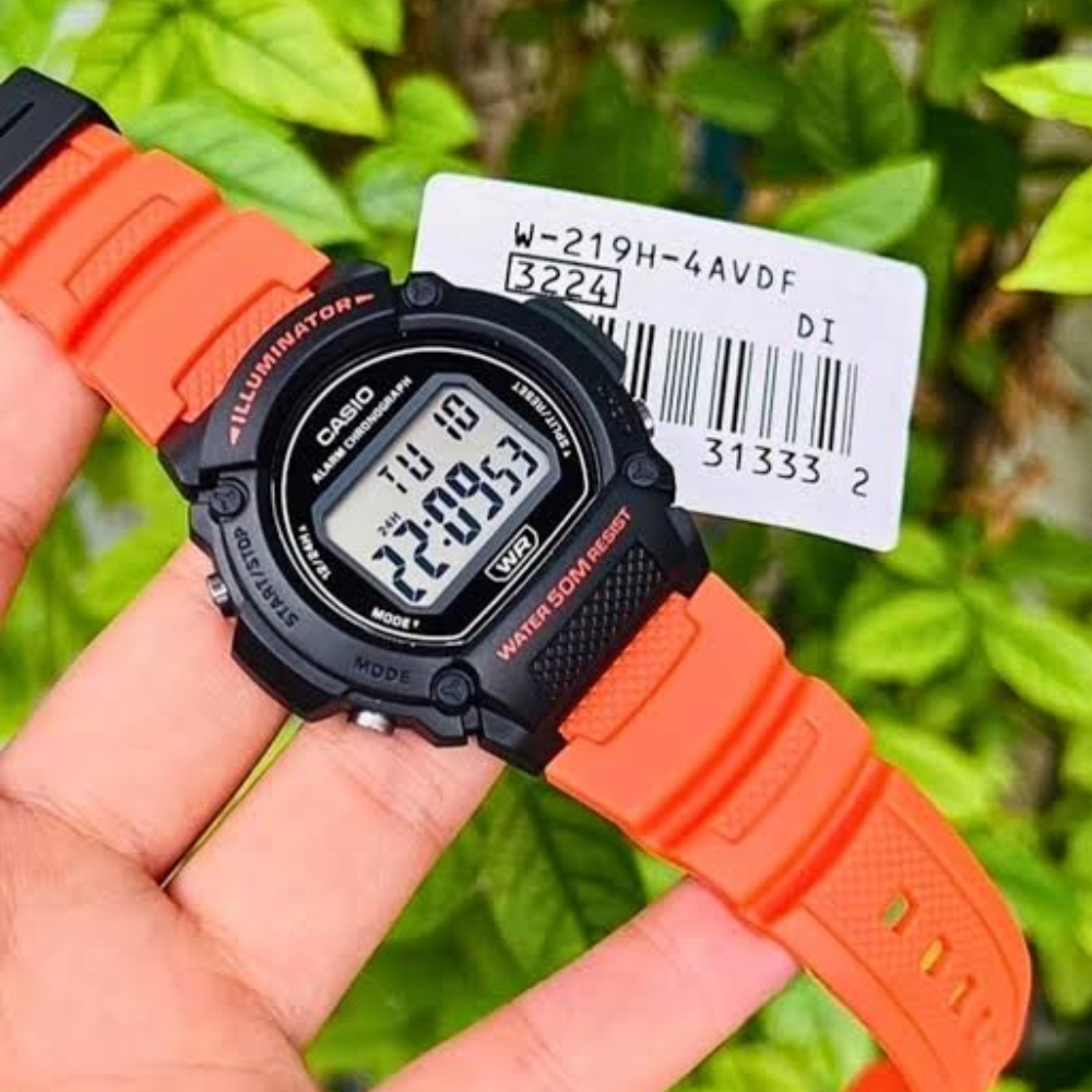 Reloj Casio Deportivo W-219H-4AVDF Digital Naranjo/Negro Hombre3