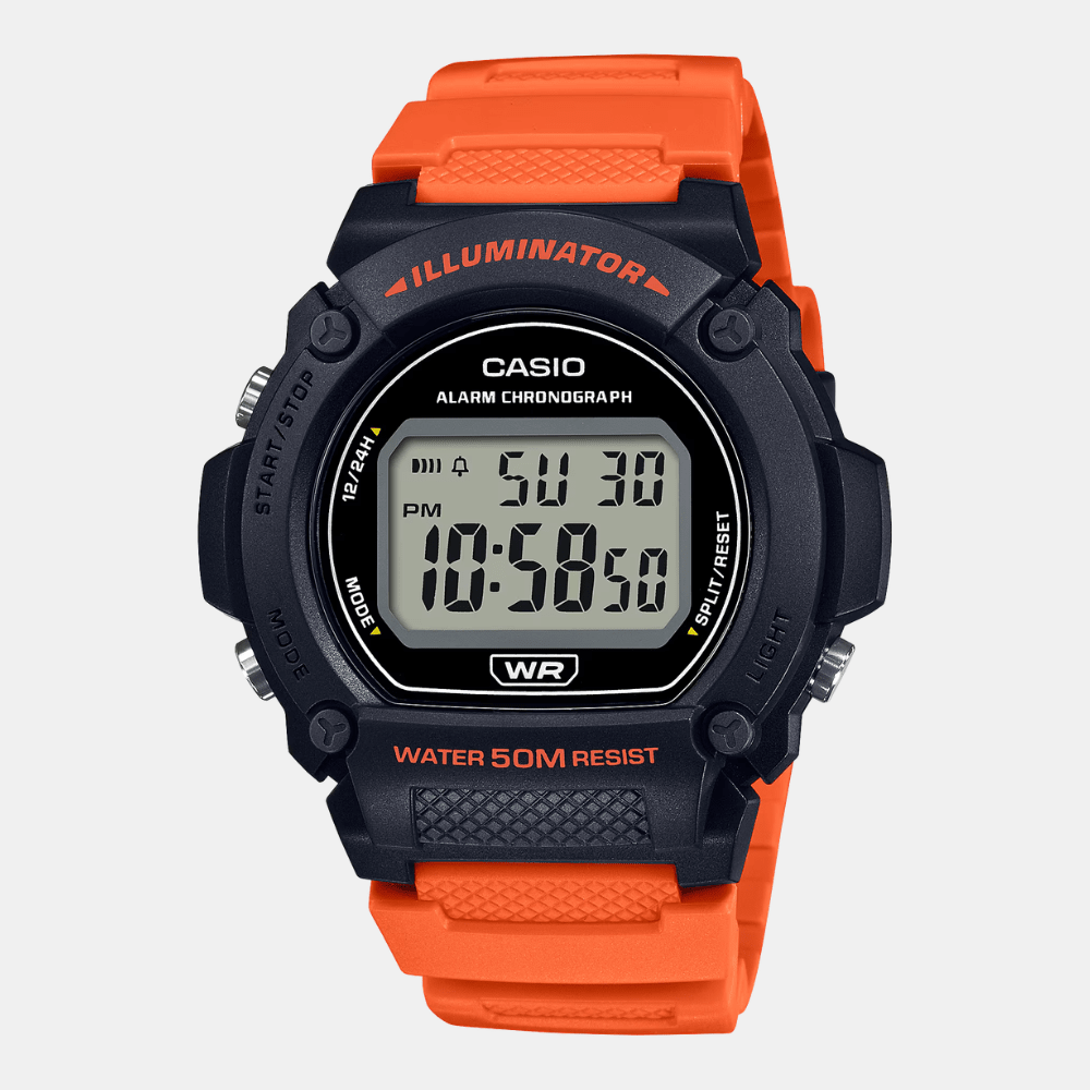 Reloj Casio Deportivo W-219H-4AVDF Digital Naranjo/Negro Hombre1