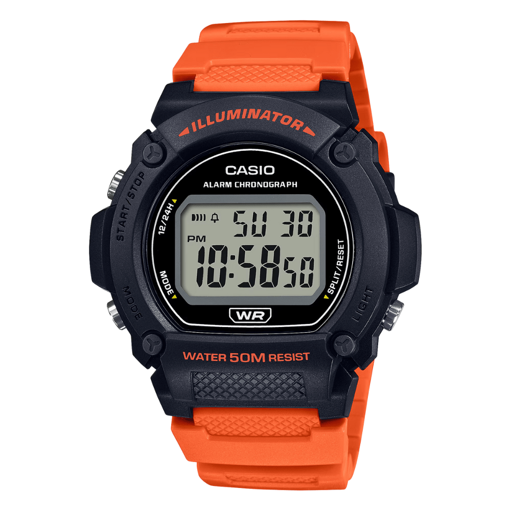 RELOJ CASIO W-219H-4AVDF DIGITAL NARANJA1