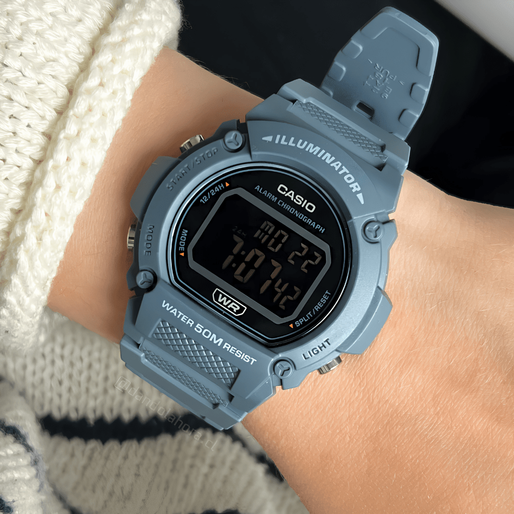 Reloj Casio Youth W-219HC-2BVDF Digital Resina Azul Hombre2