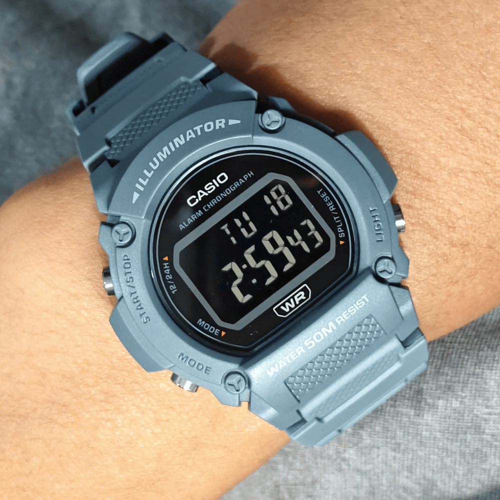 Reloj Casio Youth W-219HC-2BVDF Digital Resina Azul Hombre3