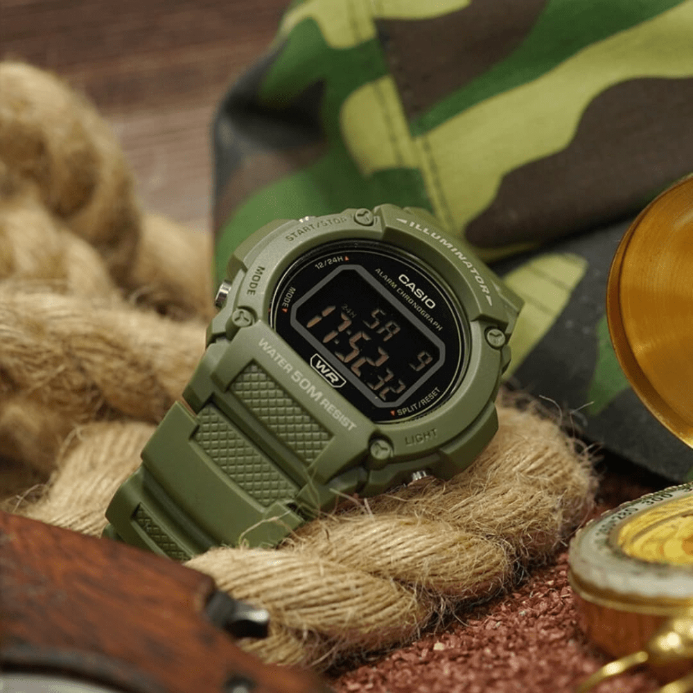 RELOJ CASIO W-219HC-3BVDF DIGITAL VERDE2