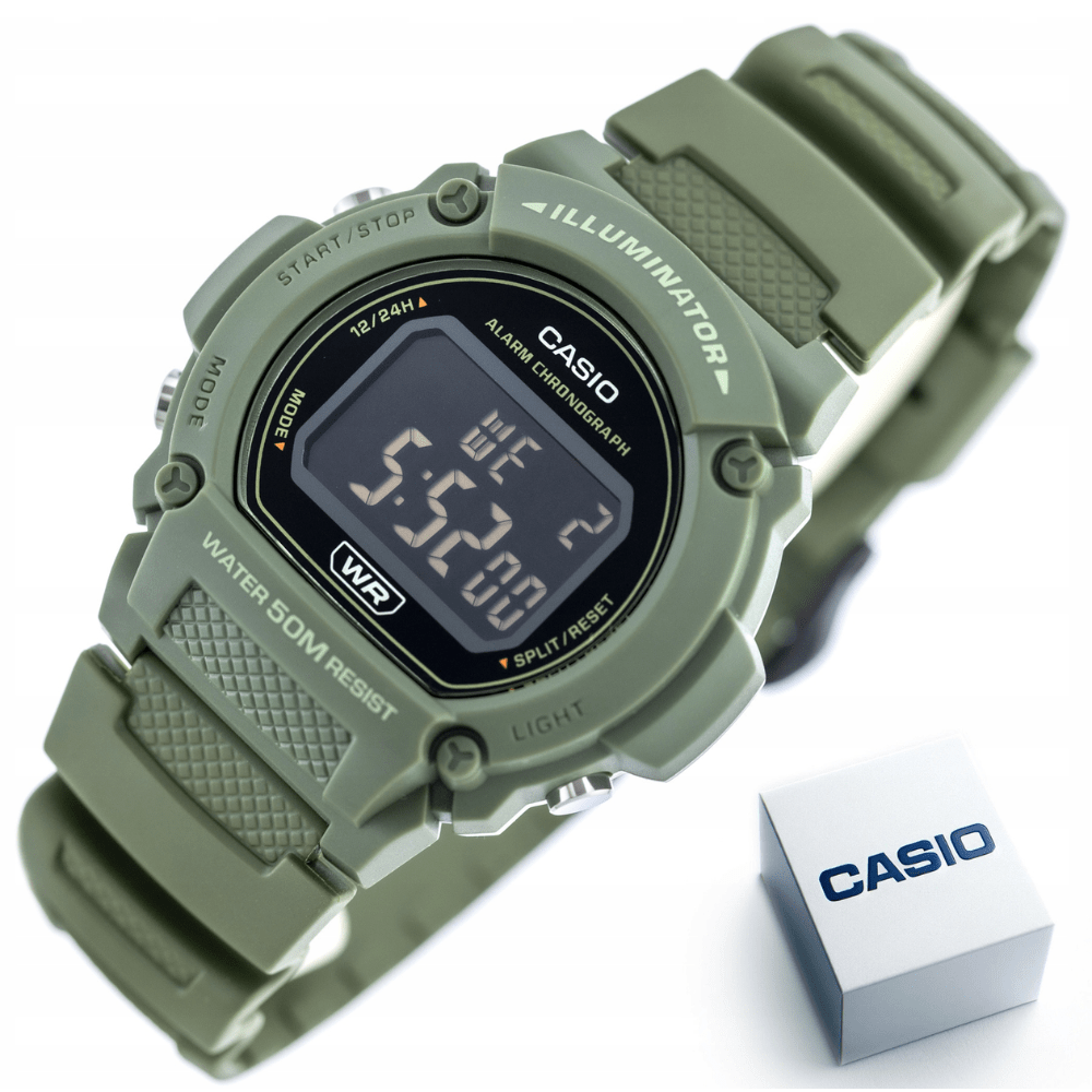 Reloj Casio Deportivo W-219HC-3BVDF Digital Verde/Dial Negro Hombre6
