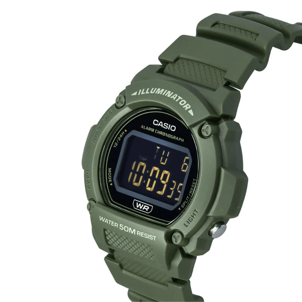 Reloj Casio Deportivo W-219HC-3BVDF Digital Verde/Dial Negro Hombre4