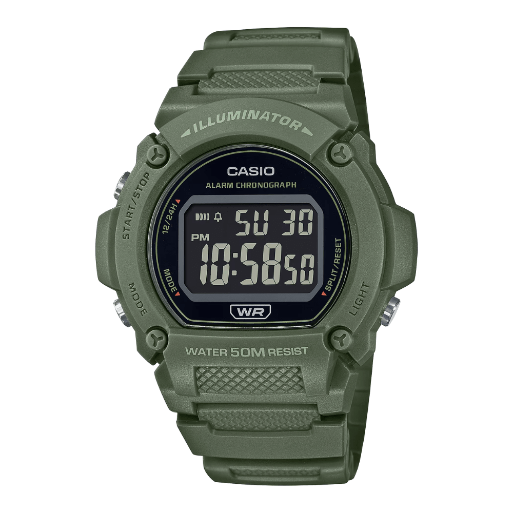 Reloj Casio Deportivo W-219HC-3BVDF Digital Verde/Dial Negro Hombre7