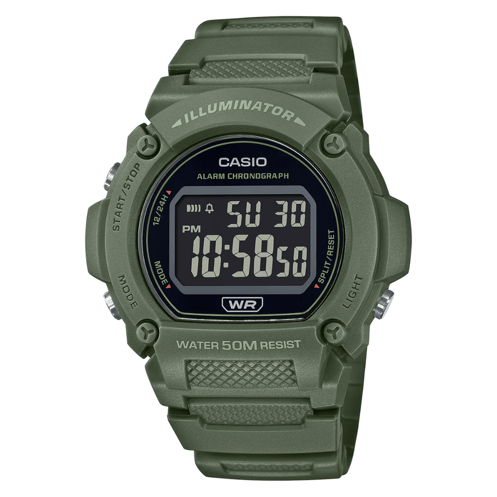 RELOJ CASIO W-219HC-3BVDF DIGITAL VERDE1