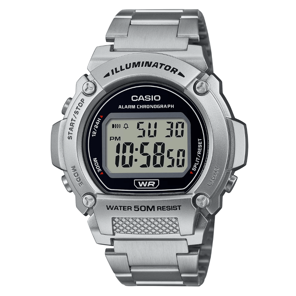 RELOJ CASIO W-219HD-1AVDF DIGITAL PLATEADO1
