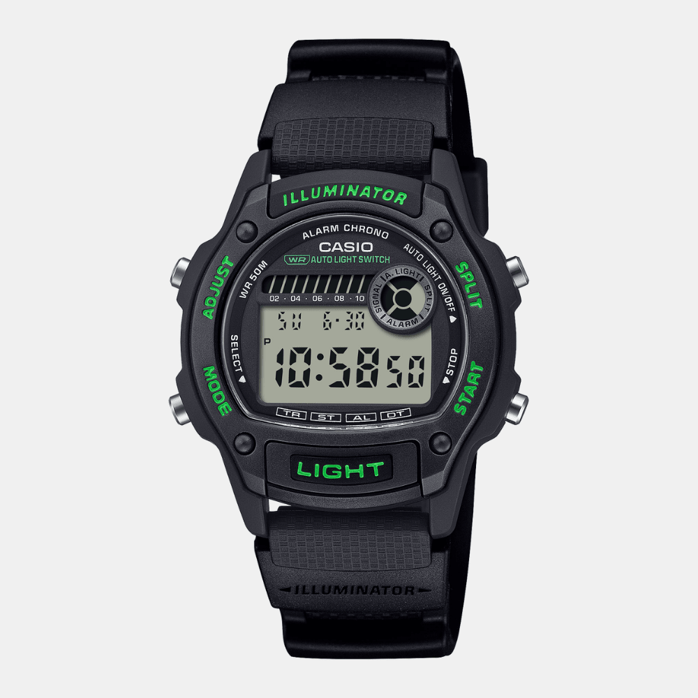 Reloj Casio Deportivo W-220H-1A3VDF Illuminator Digital Negro/Verde Hombre1