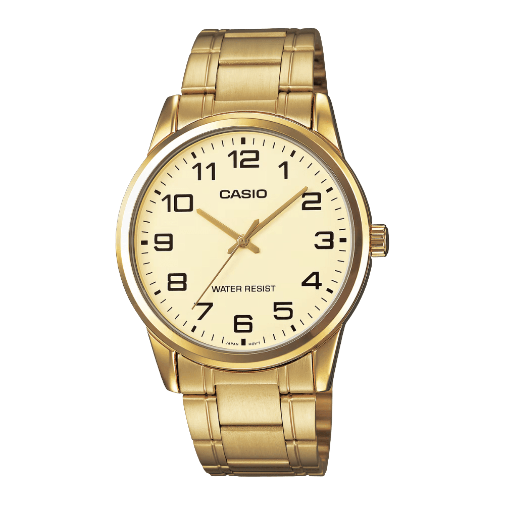 Reloj Casio Clásico MTP-V001G-9BUDF Análogo Linea Casio Dress Acero Dorado/Dial Dorado Hombre5