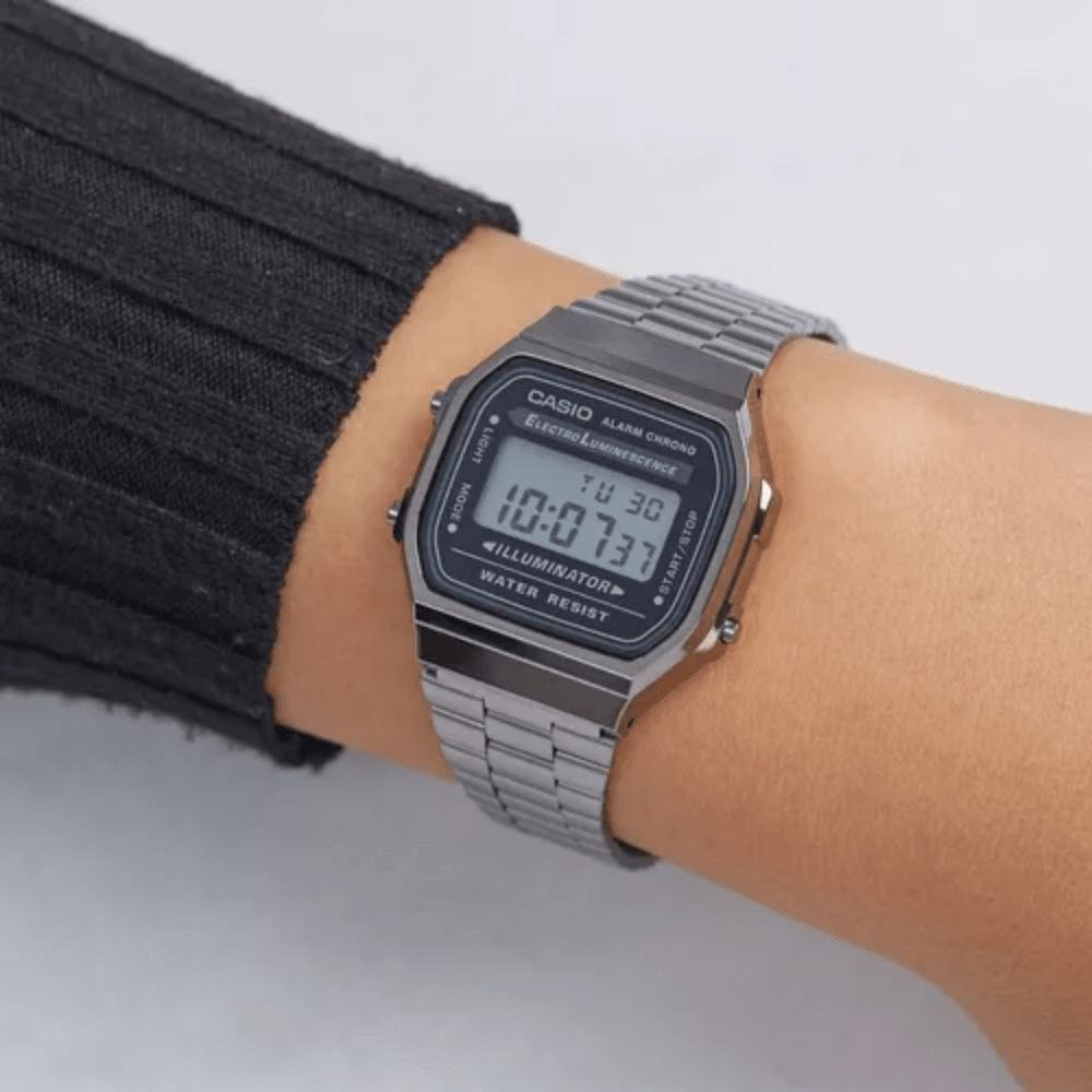 RELOJ CASIO A168WGG-1ADF PLATEADO VINTAGE2