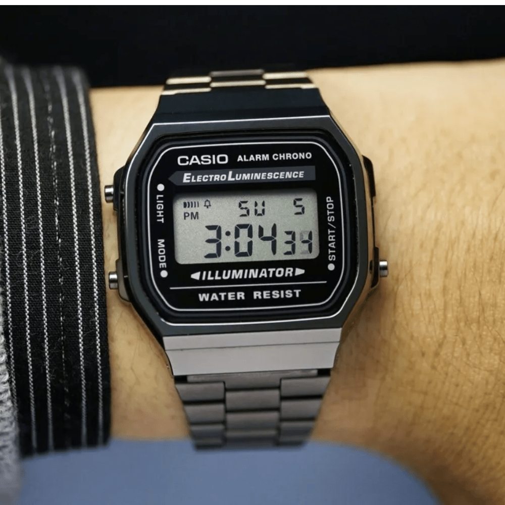 RELOJ CASIO A168WGG-1ADF PLATEADO VINTAGE3