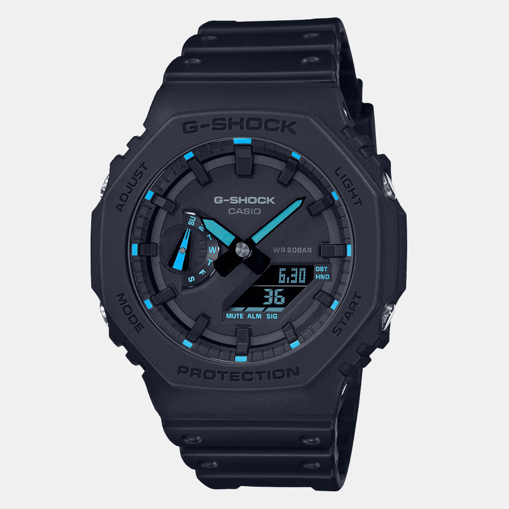 Reloj Casio G-Shock GA-2100-1A2DR  Serie Neón Carbón Core Análogo Digital Negro Hombre1