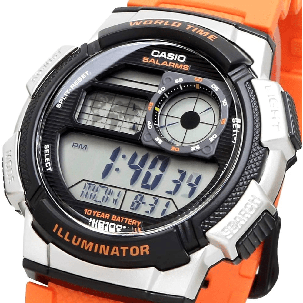 RELOJ CASIO AE-1000W-4BVDF WORLD TIME NARANJA3