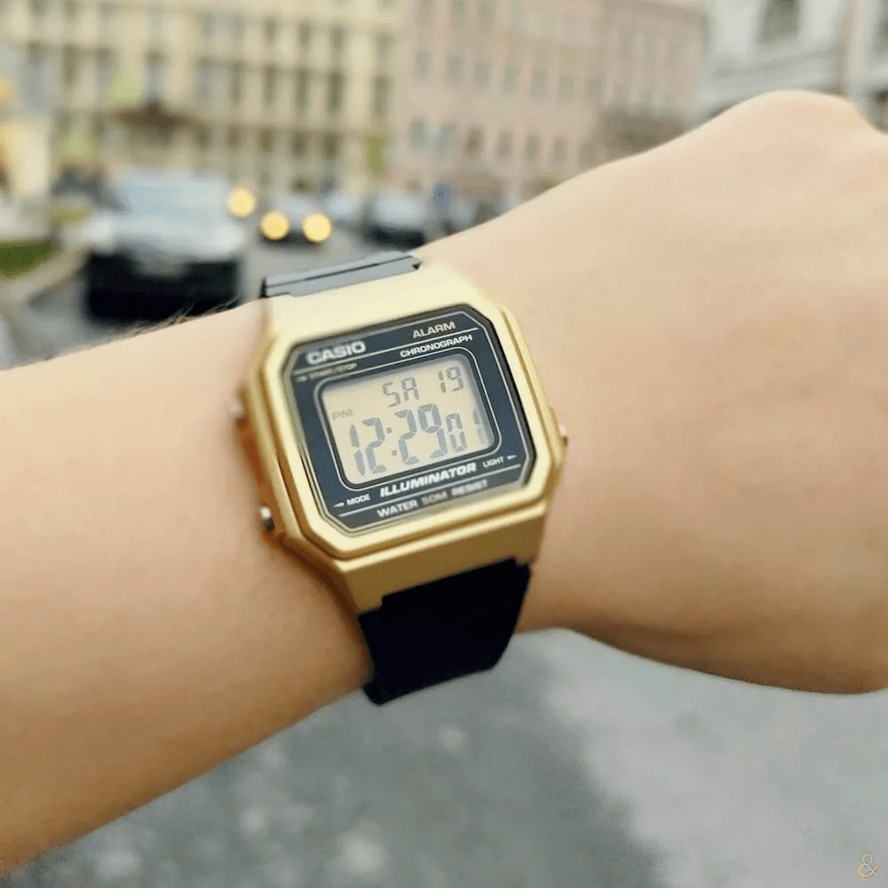 Reloj Casio Vintage W-217HM-9AVDF Retro Digital Dorado Unisex2