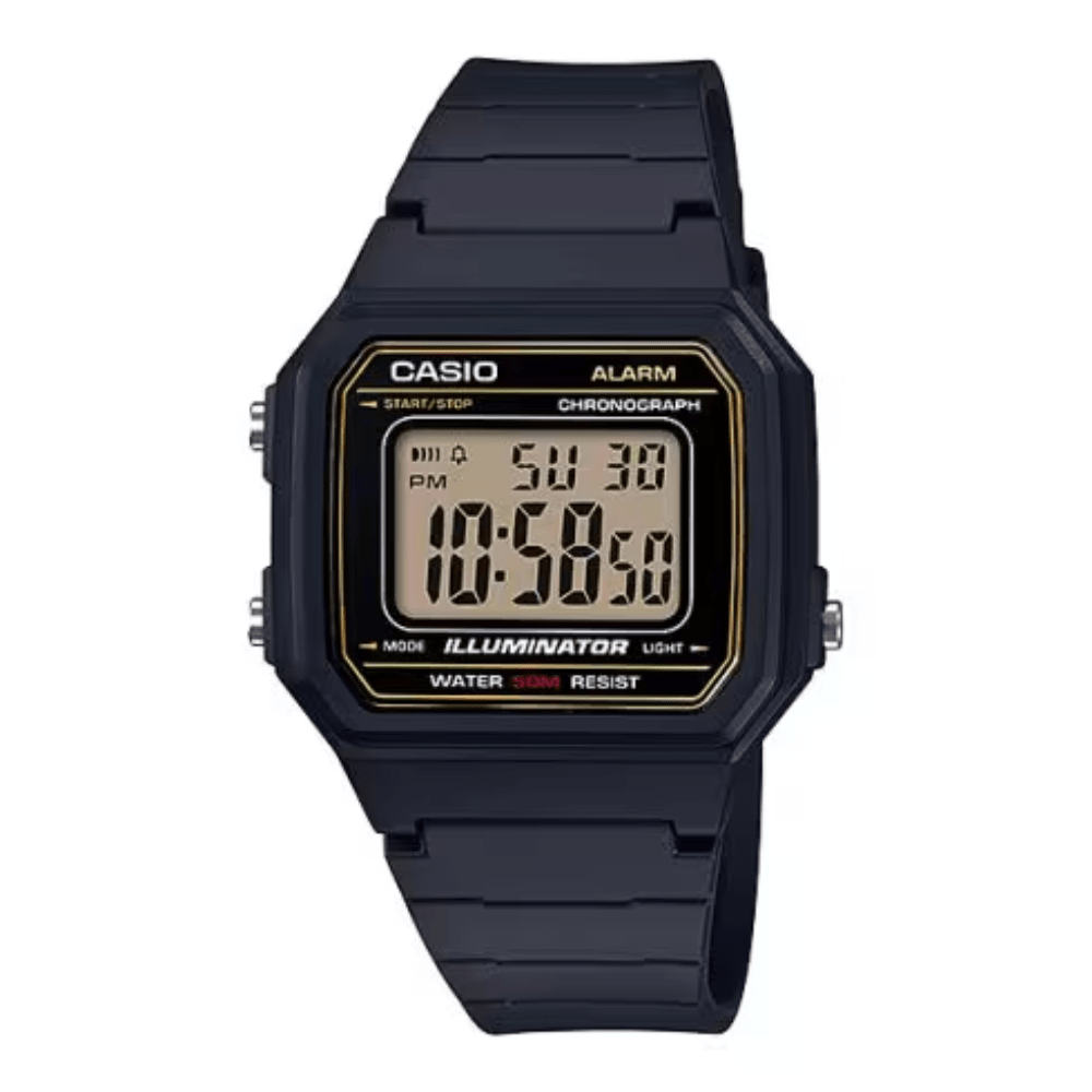 RELOJ CASIO W-217H-9AVDF NEGRO DORADO1