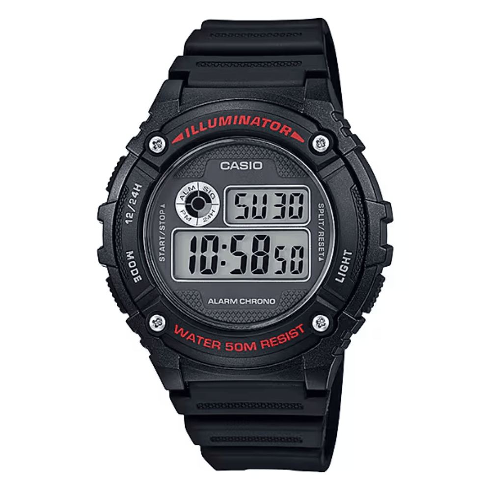 RELOJ CASIO W-216H-1AVDF ILLUMINATOR NEGRO1