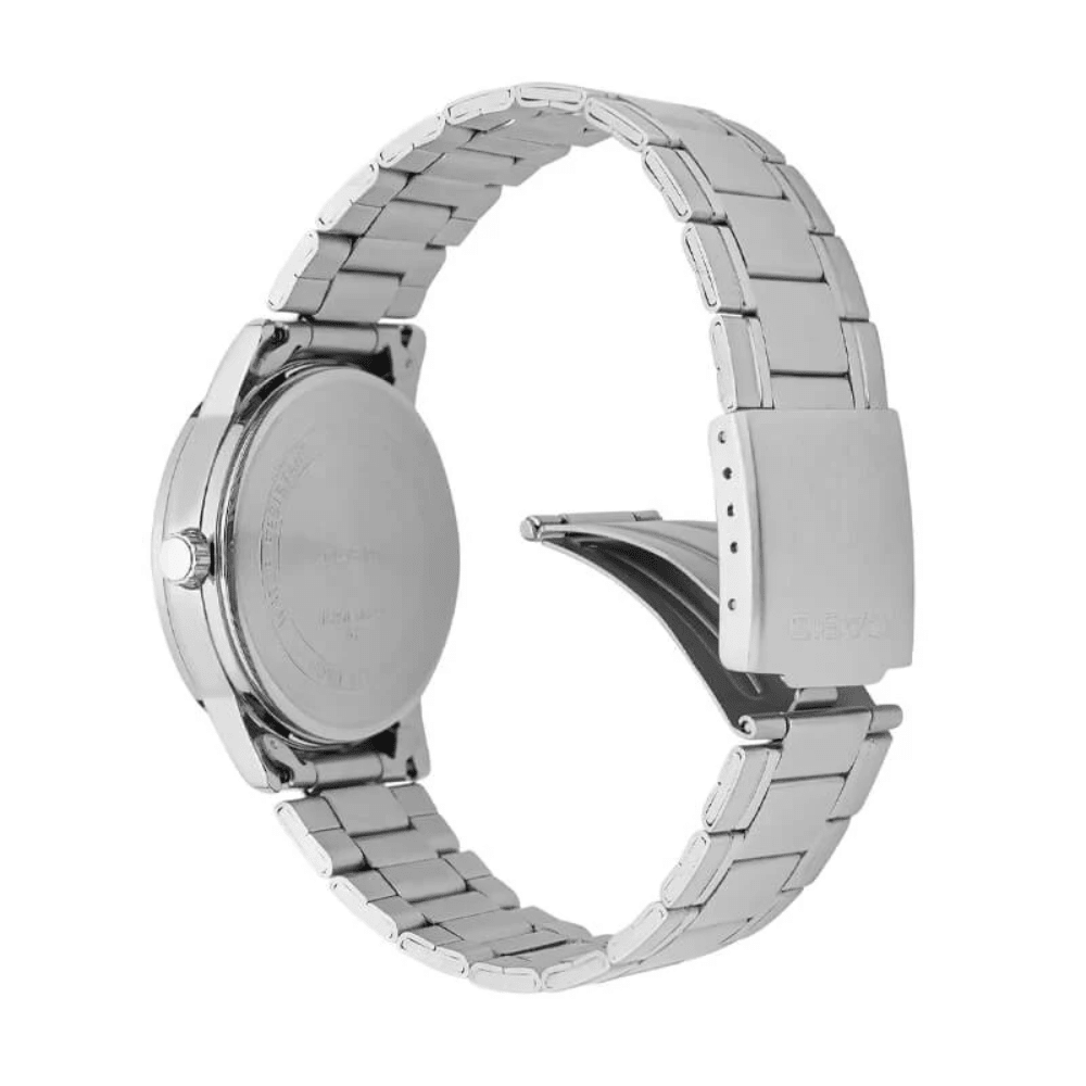 Reloj Casio Clásico MTP-V002D-7BUDF Análogo Línea Casio Dress Acero Plateado Hombre2