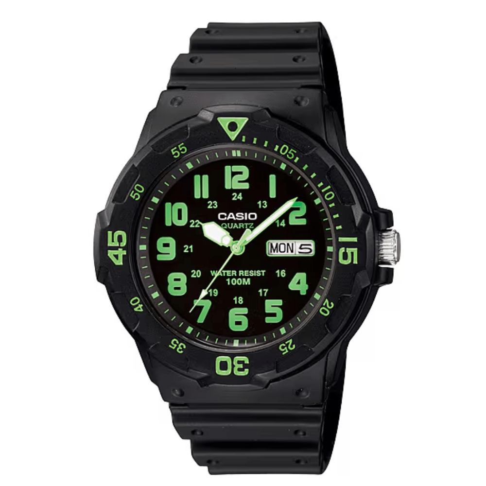 RELOJ CASIO MRW-200H-3BVDF NEGRO VERDE1