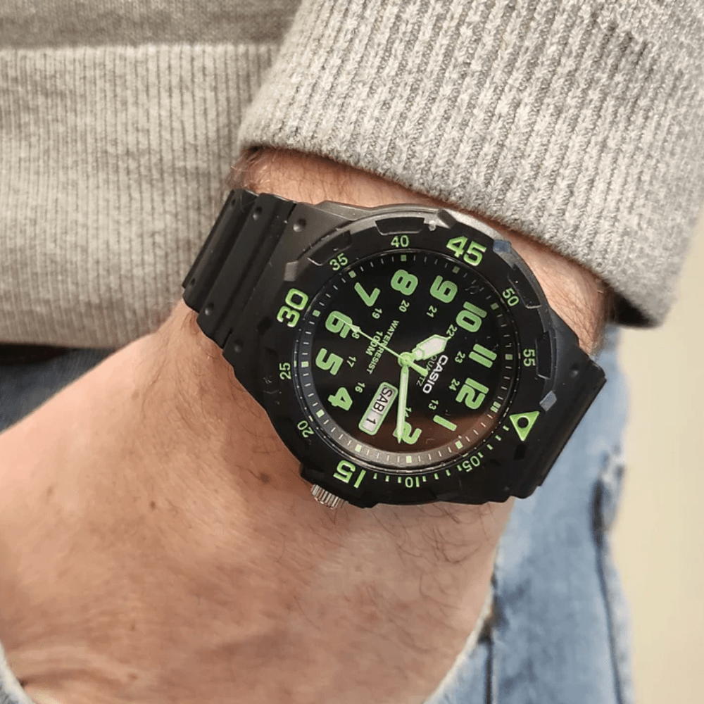 RELOJ CASIO MRW-200H-3BVDF NEGRO VERDE2