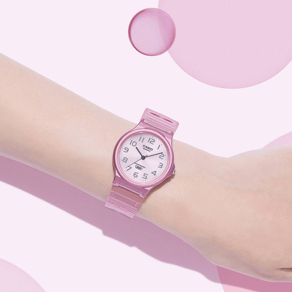 RELOJ CASIO MQ-24S-4BDF TRANSPARENTE ROSADO2