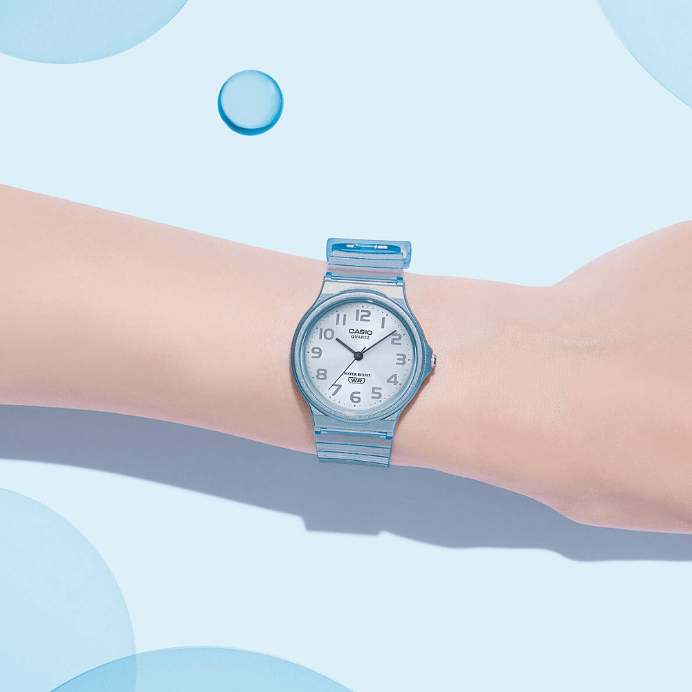 RELOJ CASIO MQ-24S-2BDF TRANSPARENTE CELESTE2