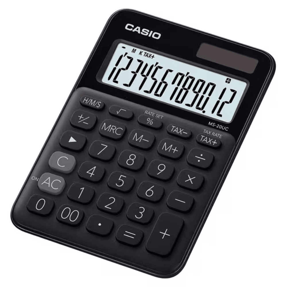 CALCULADORA CASIO MS-20UC-BK NEGRO1