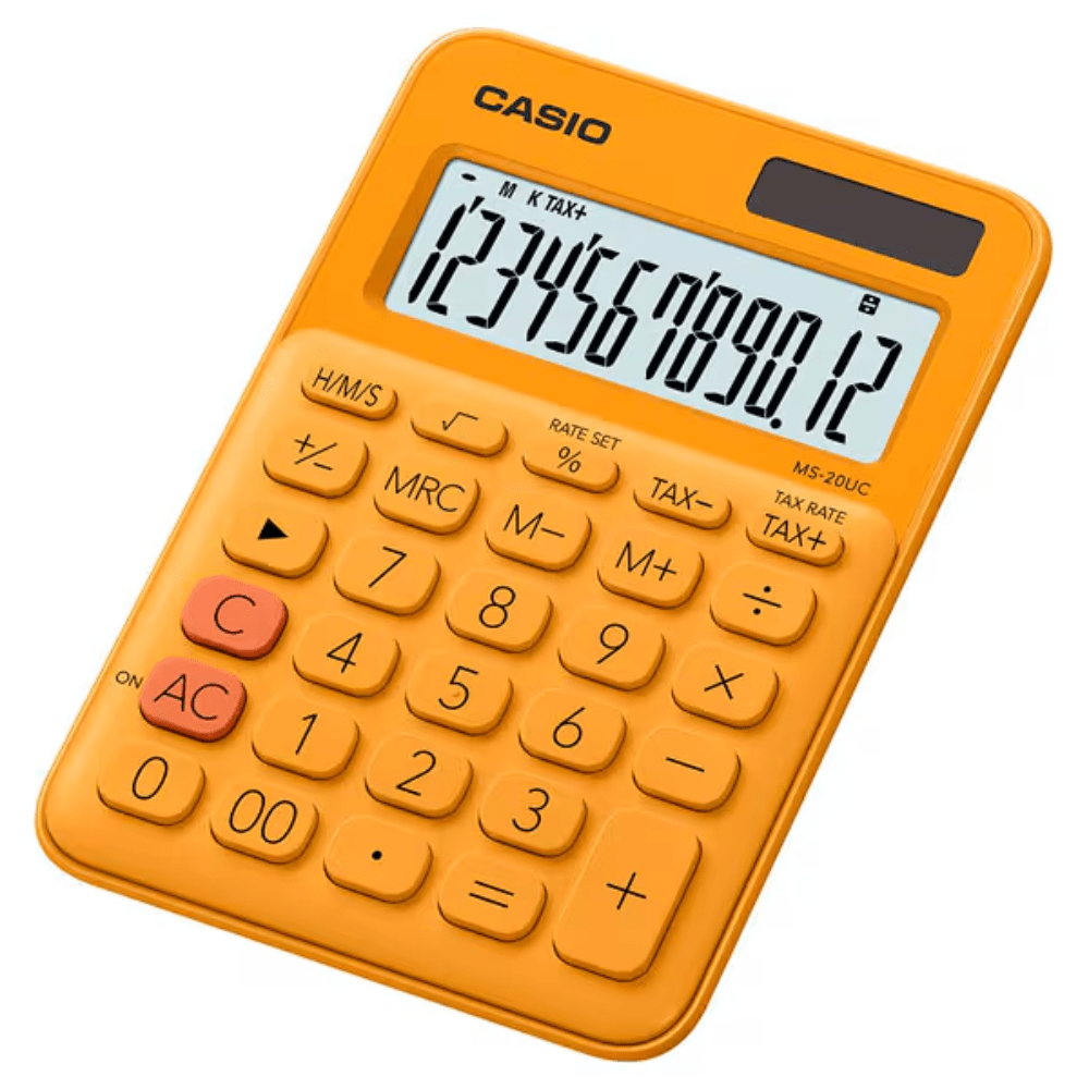 CALCULADORA CASIO MS-20UC-RG NARANJA1