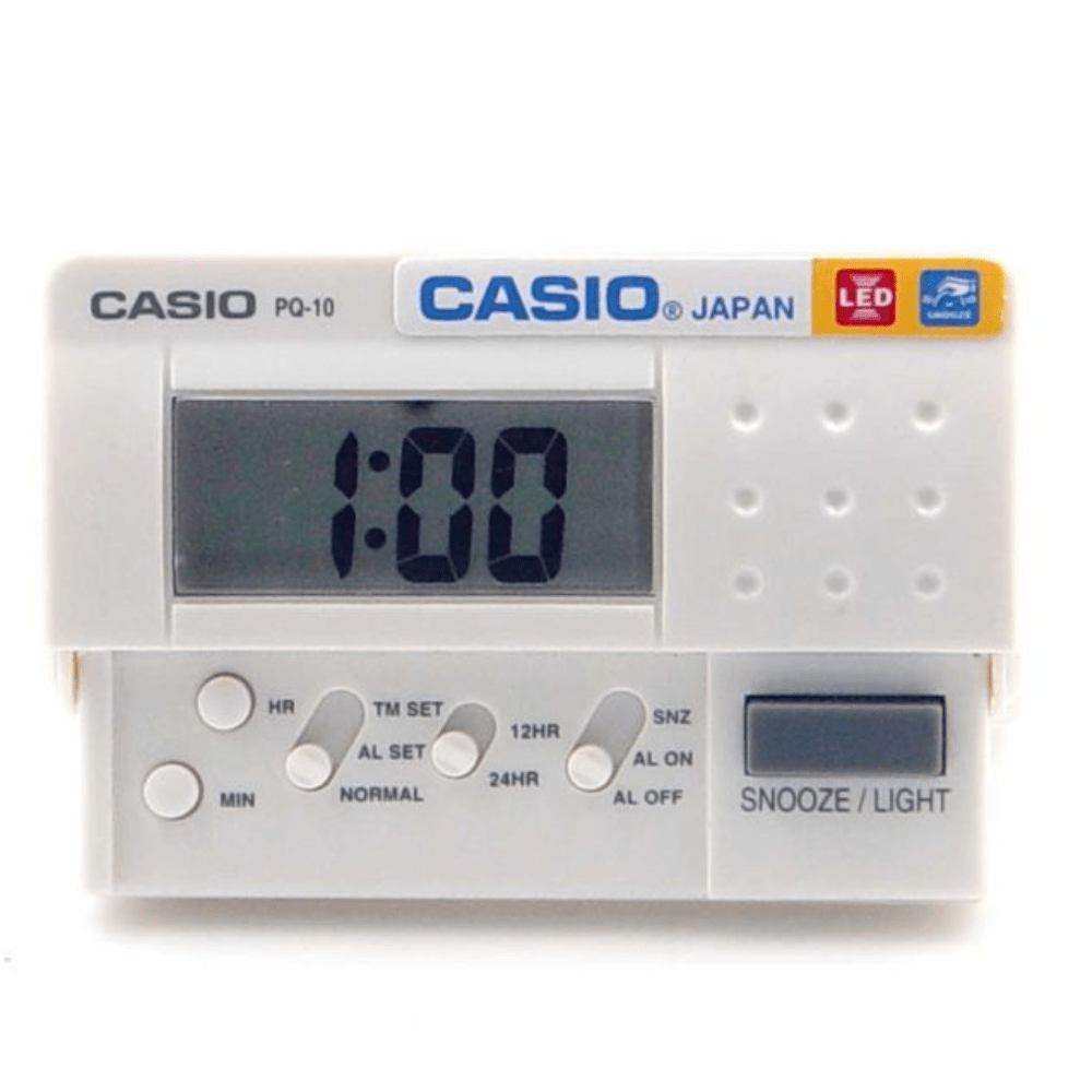 DESPERTADOR CASIO PQ-10-7R BLANCO1