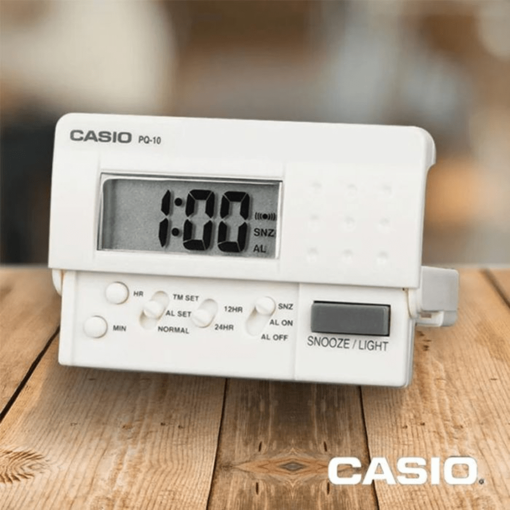 DESPERTADOR CASIO PQ-10-7R BLANCO3