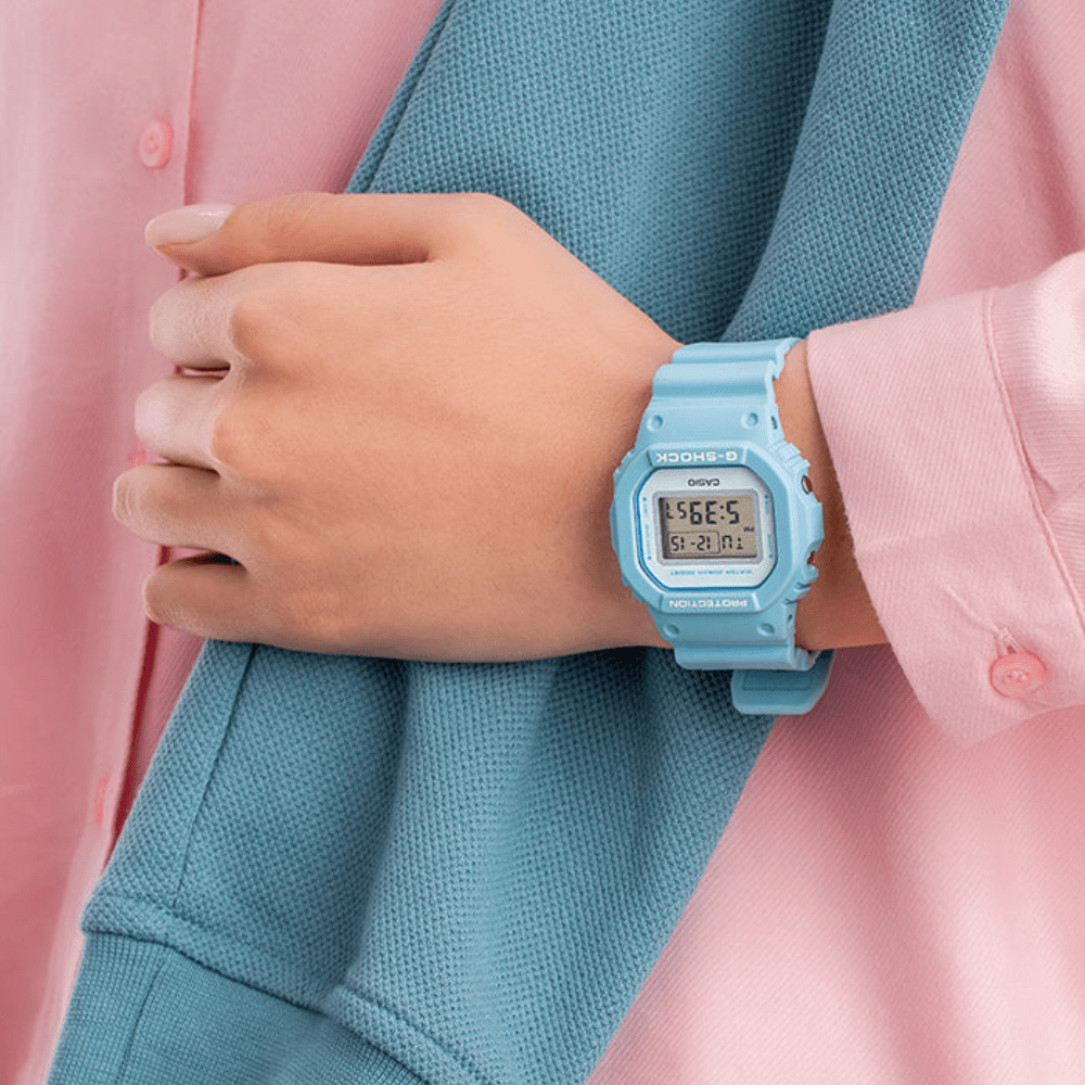 RELOJ CASIO DW-5600SC-2DR G-SHOCK CELESTE PASTEL2