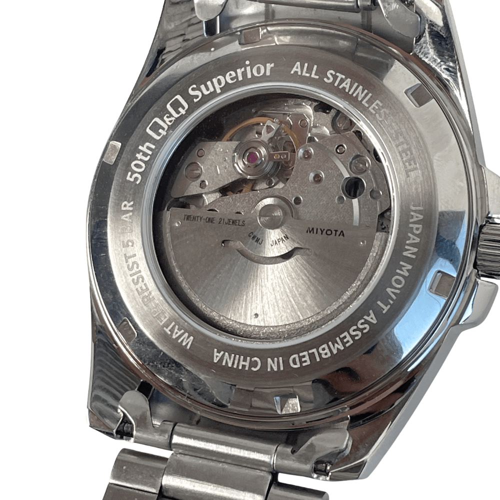Reloj Q&Q Automático S23A-505VK Acero Plateado Hombre6