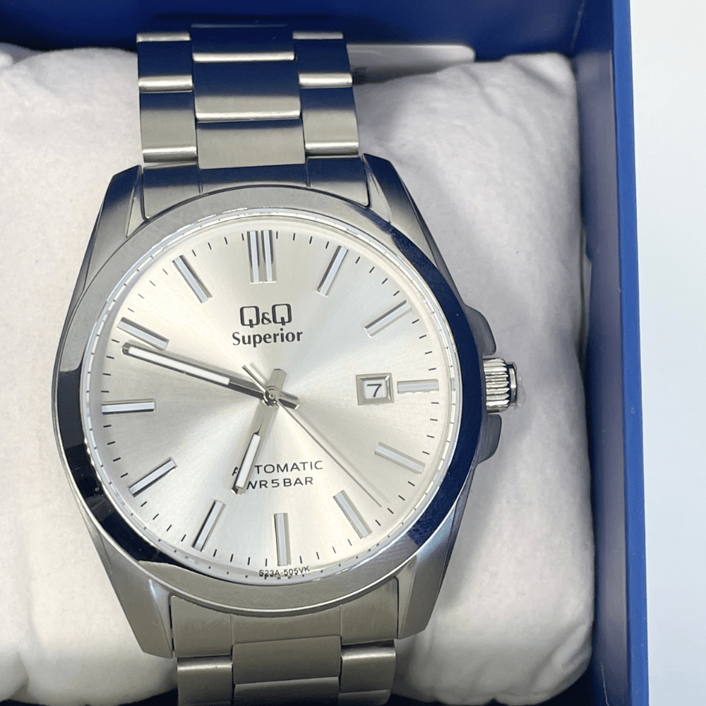 Reloj Q&Q Automático S23A-505VK Acero Plateado Hombre3