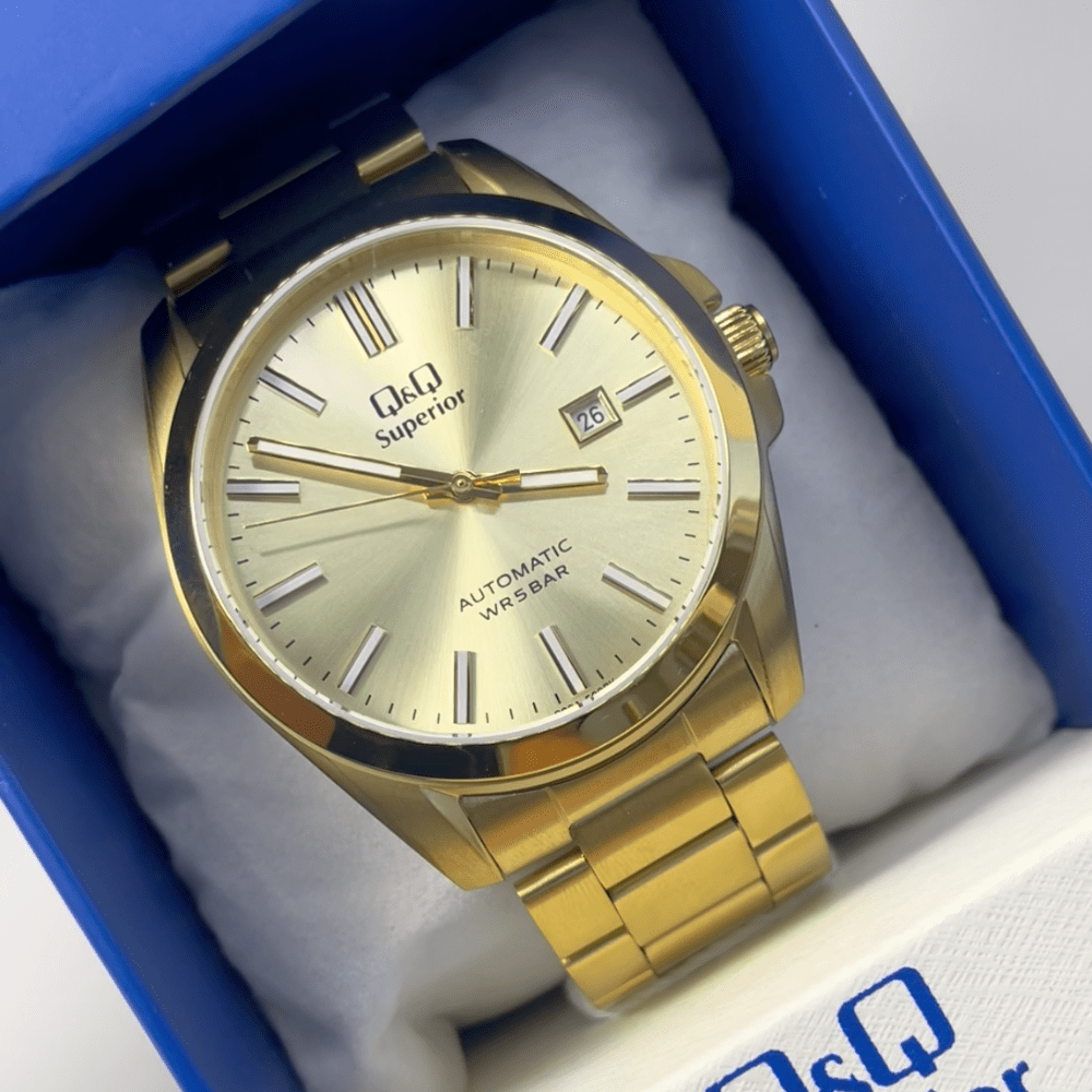 Reloj Q&Q Automático S23A-509PK Acero Dorado Hombre2