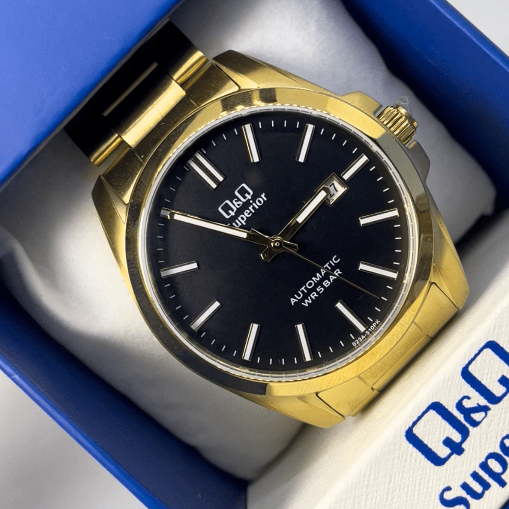 Reloj Q&Q Automático S23A-510PK Acero Dorado Hombre2