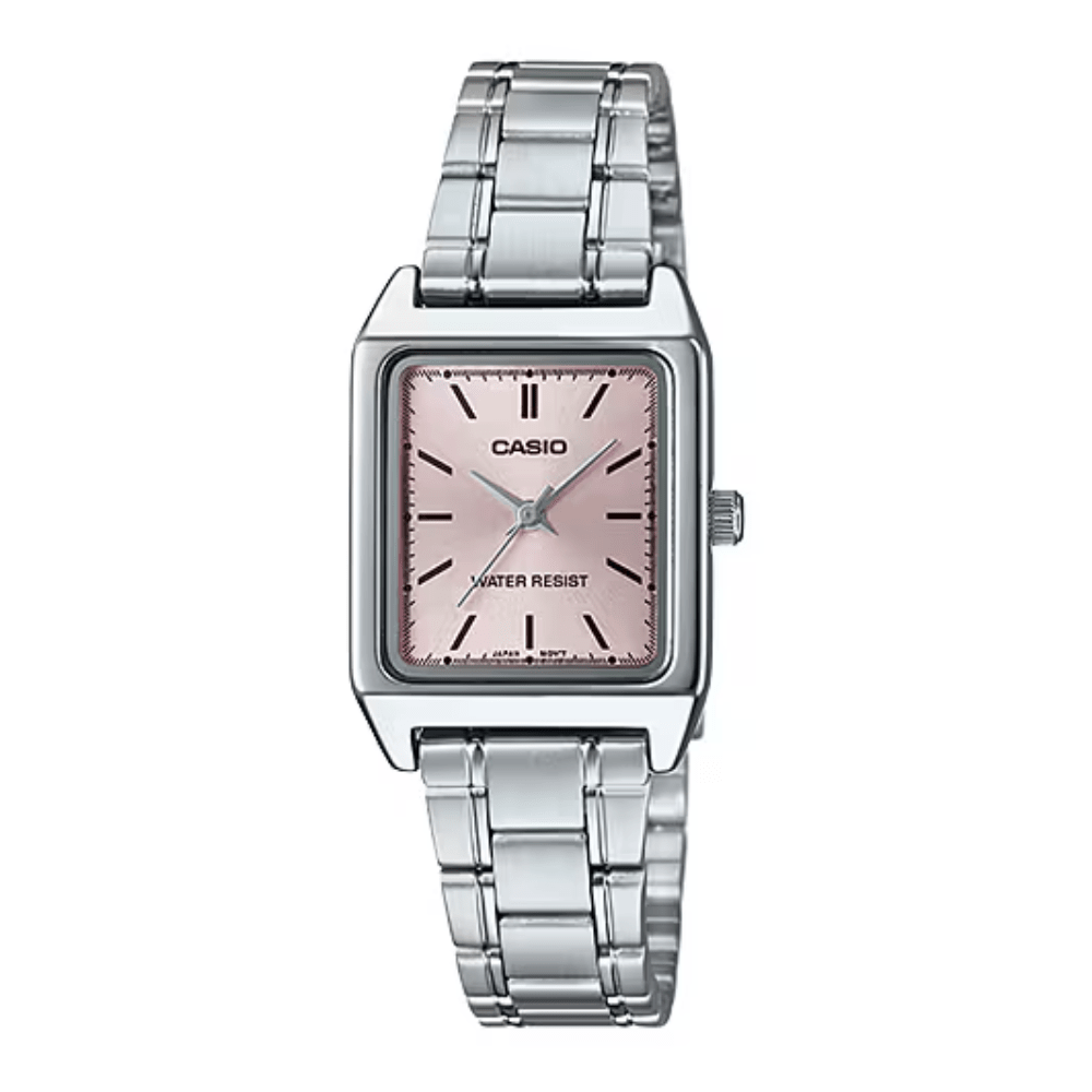 RELOJ CASIO TANK LTP-V007D-4EUDF PLATEADO ROSADO1