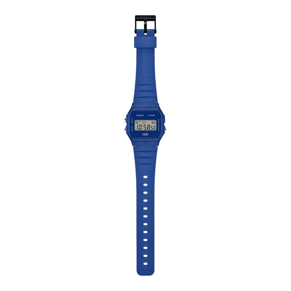 Reloj Casio Vintage F-91WB-2A1DF Digital Clásico Azul Unisex5