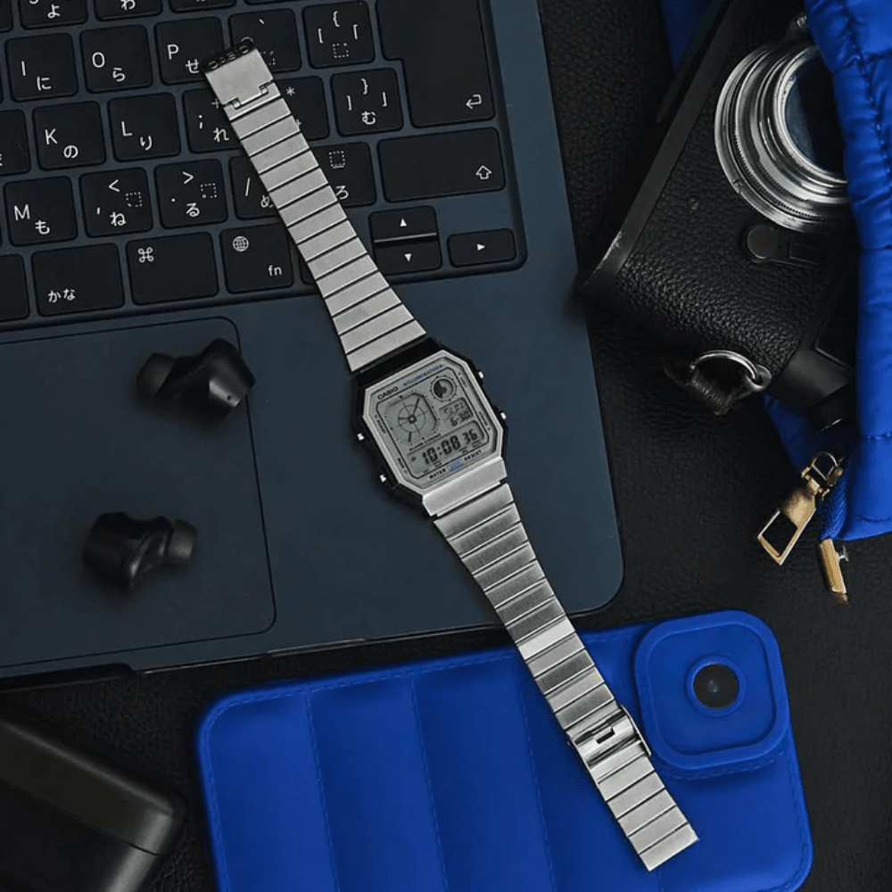 Reloj Casio Vintage A130WE-7ADF Digital Plateado Retro Digital Unisex4