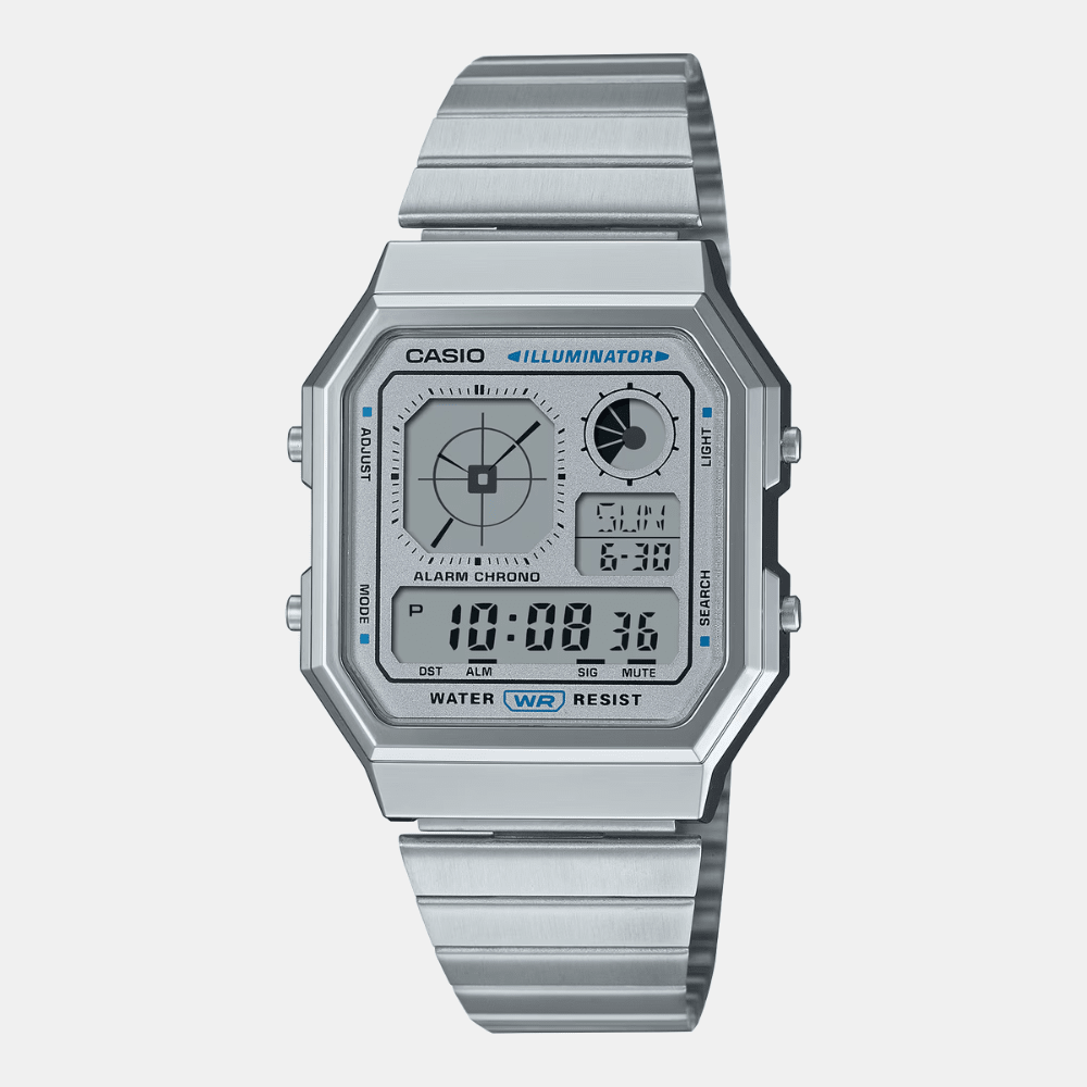 Reloj Casio Vintage A130WE-7ADF Digital Plateado Retro Digital Unisex1