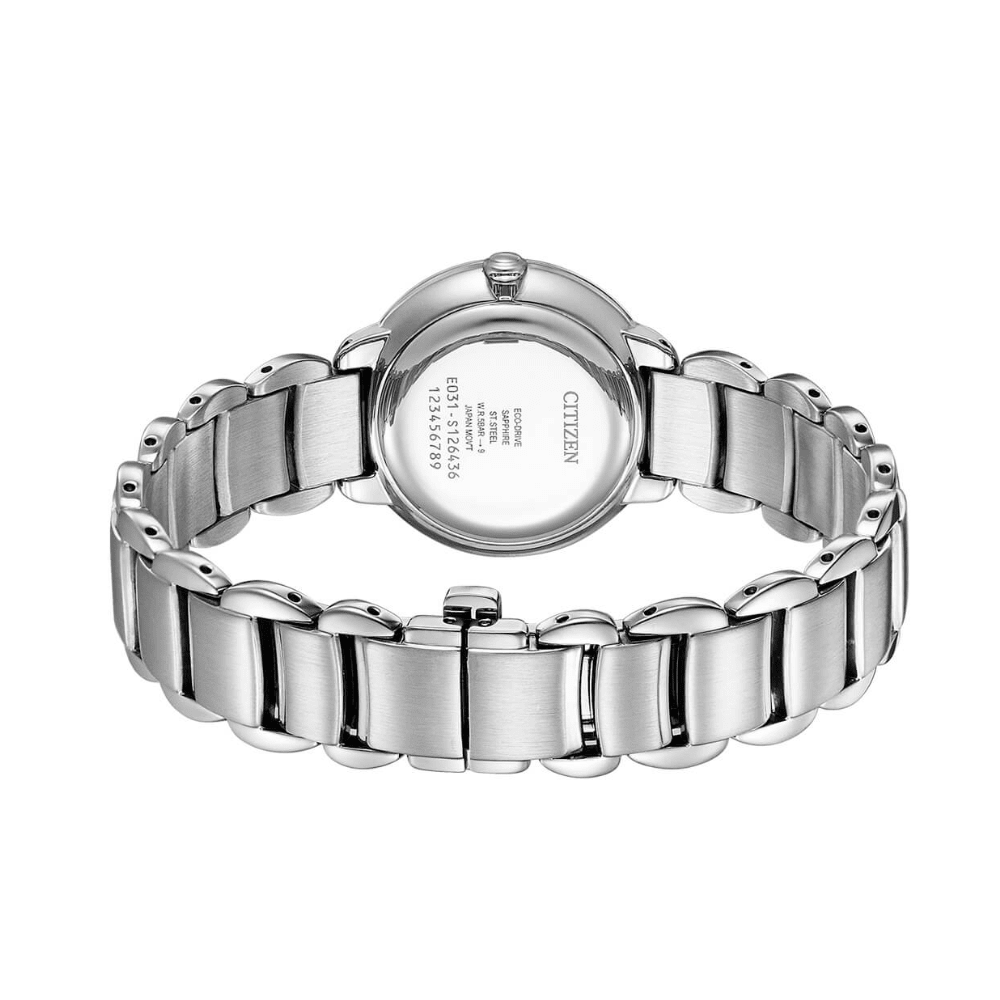 Reloj Citizen Eco-Drive EM0920-86L Plateado Acero Dial Azul Mujer3