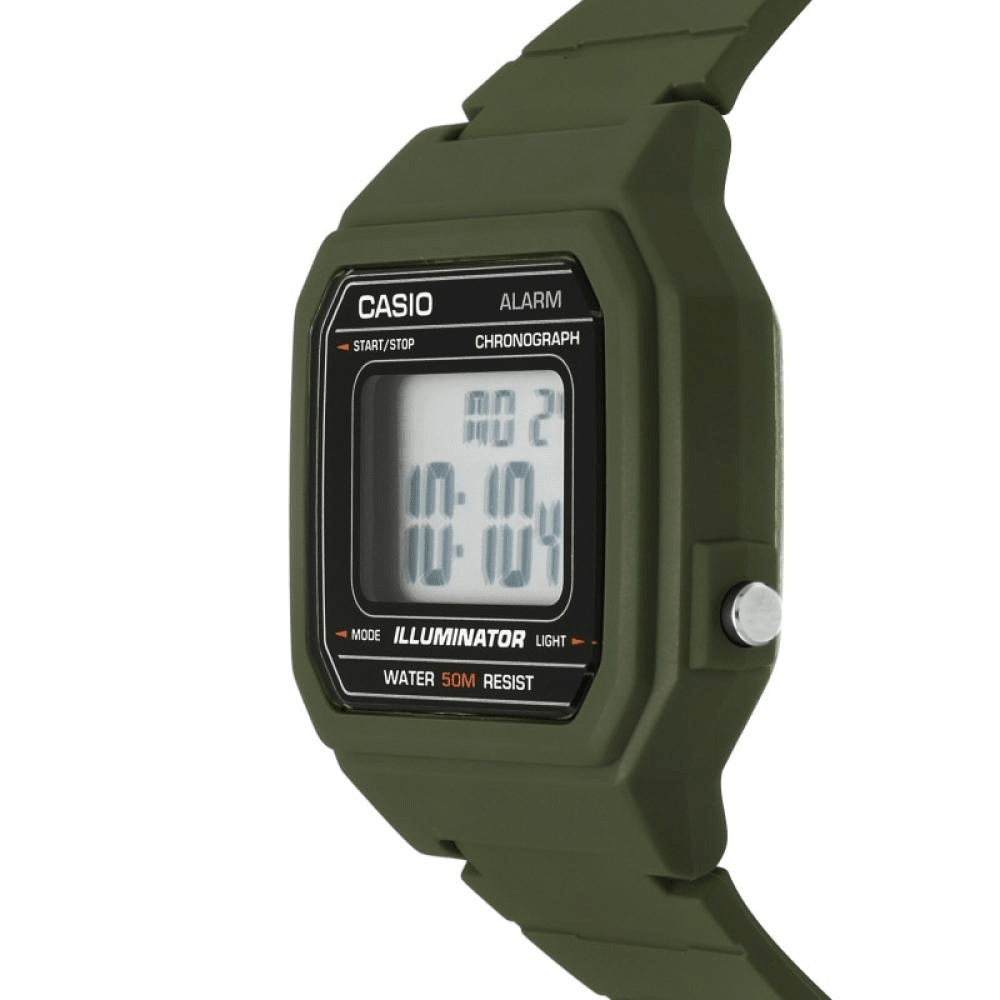 Reloj Casio Vintage W-217H-3AVDF Retro Digital Verde Unisex3