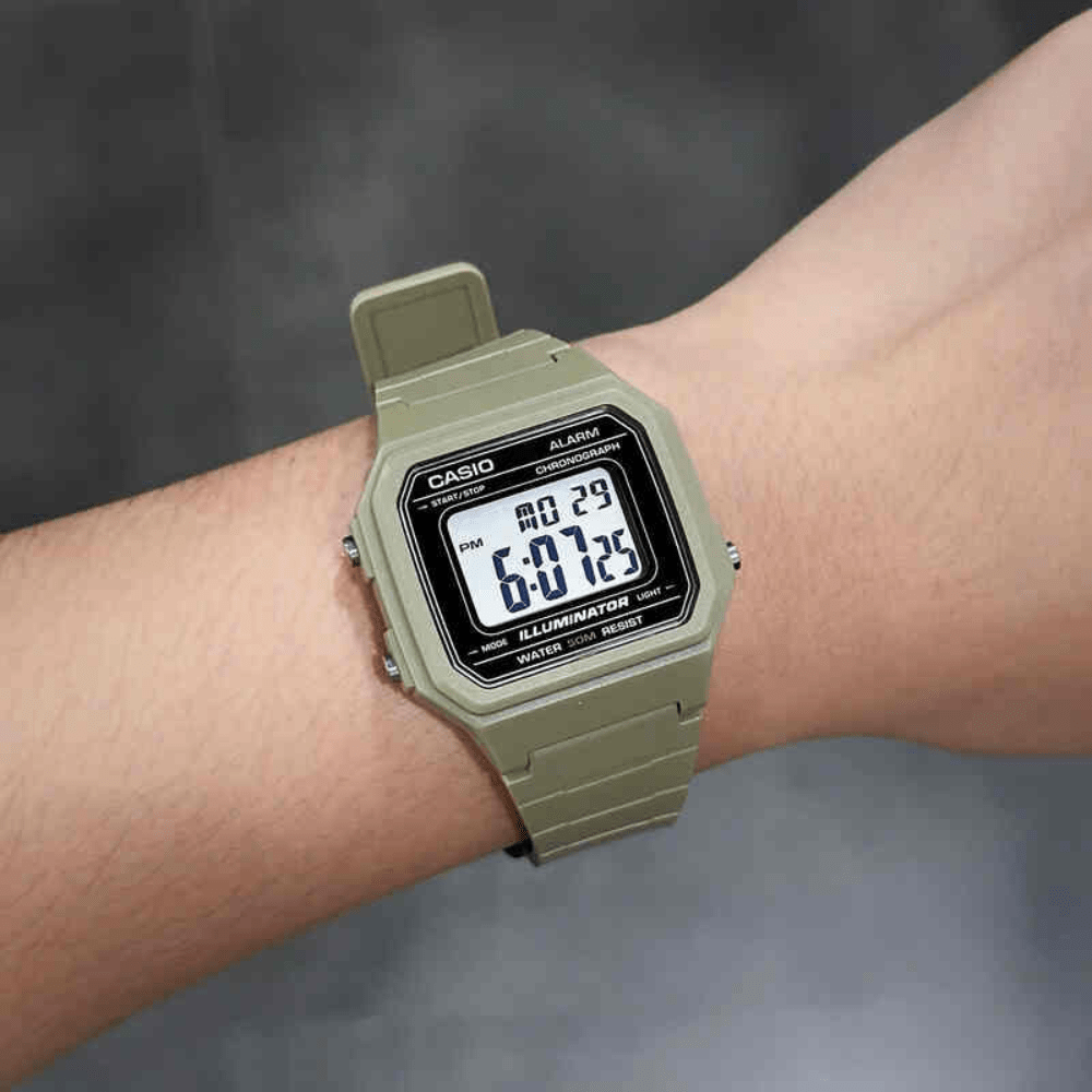 Reloj Casio Vintage W-217H-5AVDF Retro Digital Café Arena  Unisex2