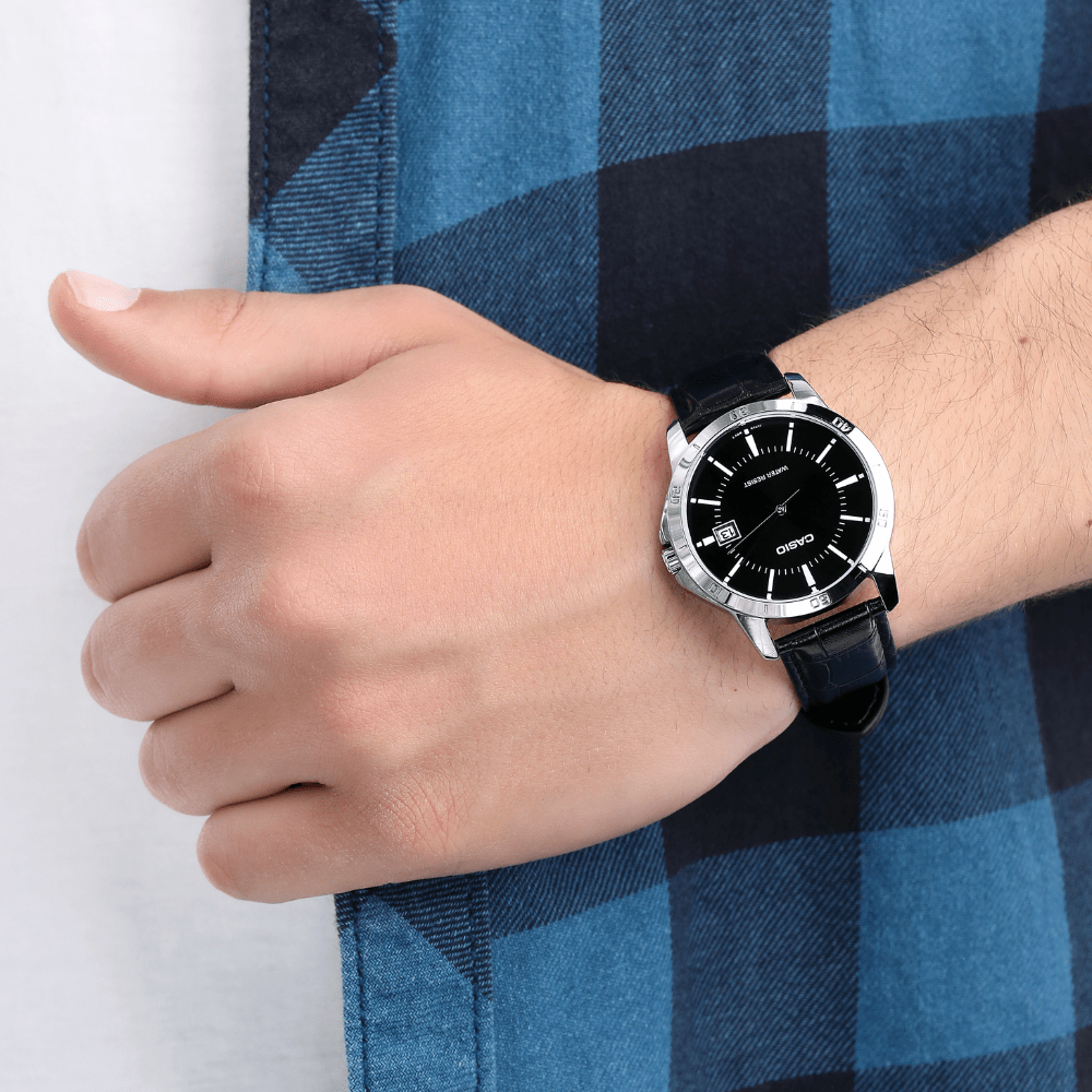 RELOJ CASIO MTP-V004L-1AUDF PLATEADO NEGRO3