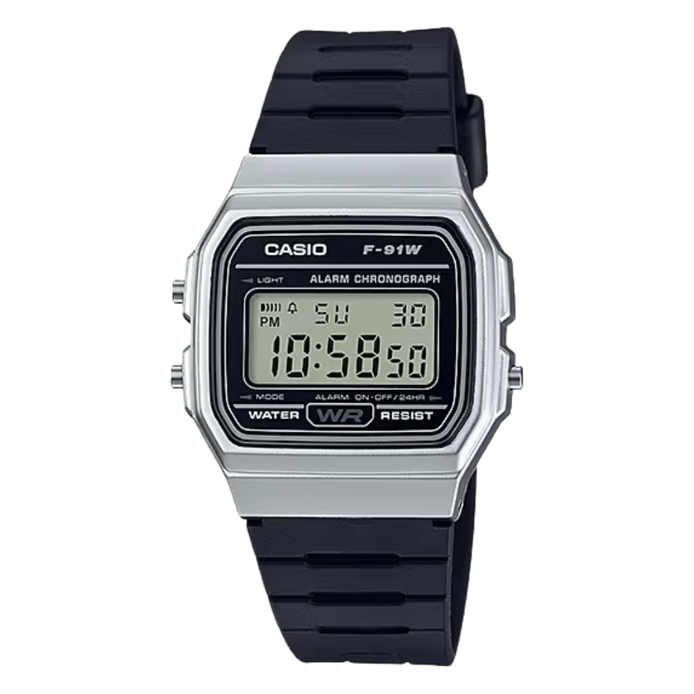 Reloj Casio Vintage F-91WM-7ADF Digital Clásico Plateado Unisex6