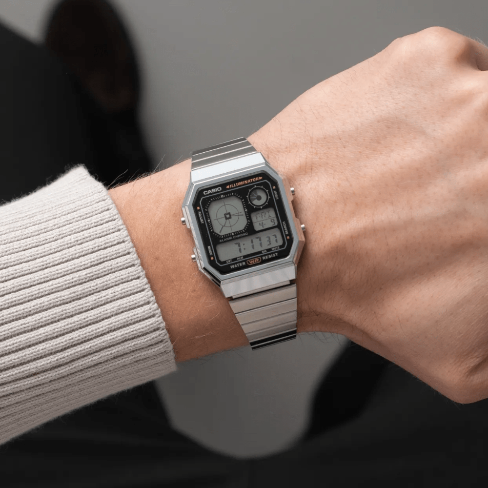 RELOJ CASIO A130WE-1ADF PLATEADO UNISEX2