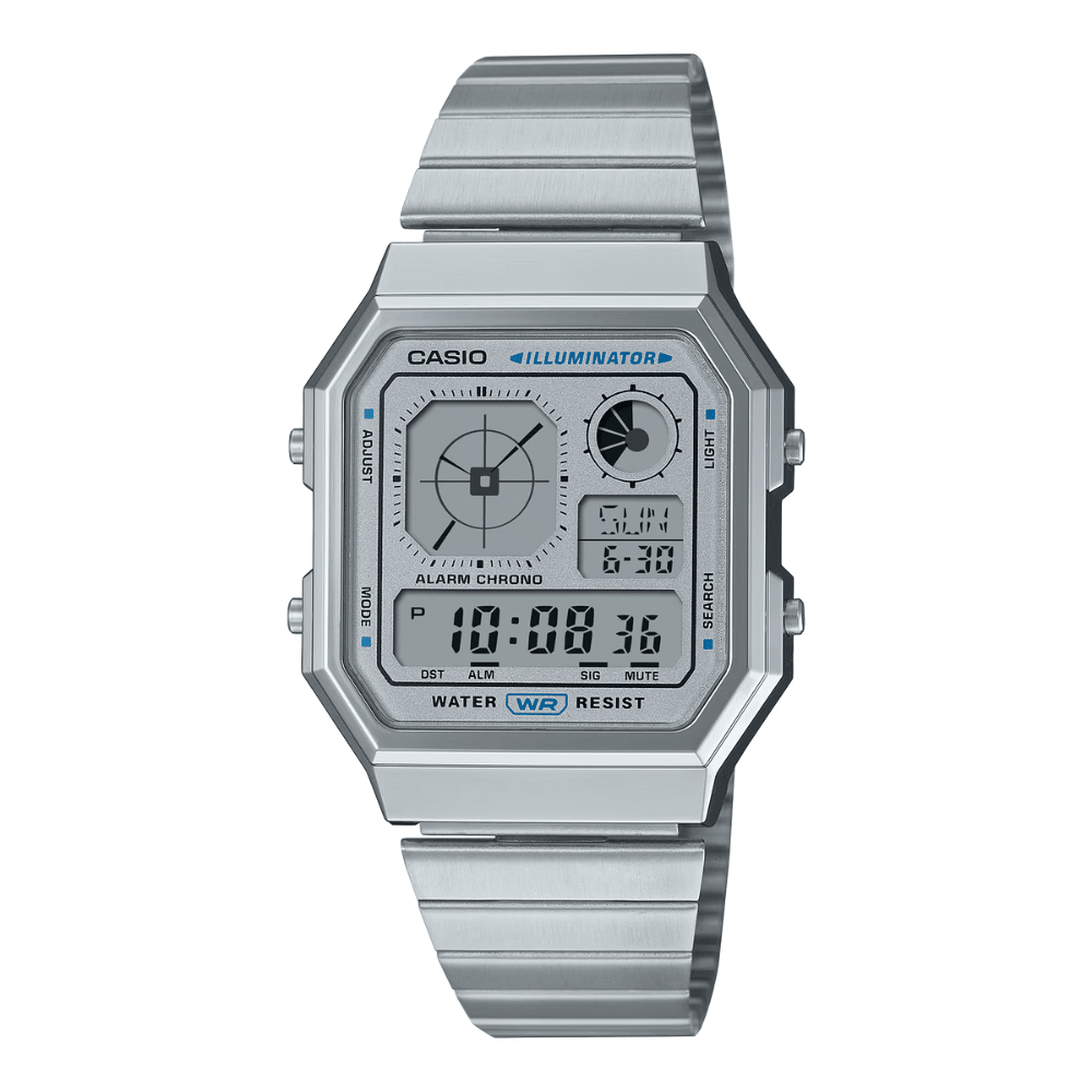 RELOJ CASIO A130WE-7ADF VINTAGE PLATEADO1