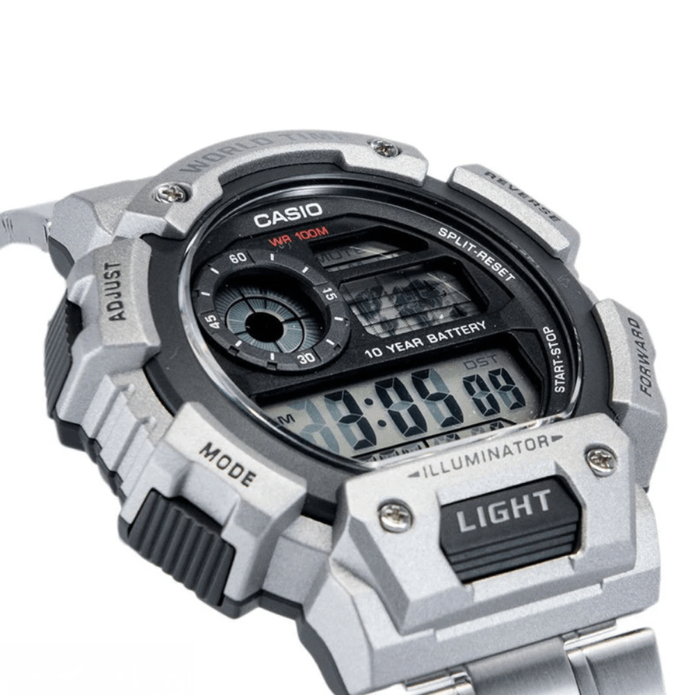 RELOJ CASIO AE-1400WHD-1AVDF WORLD TIME PLATEADO4