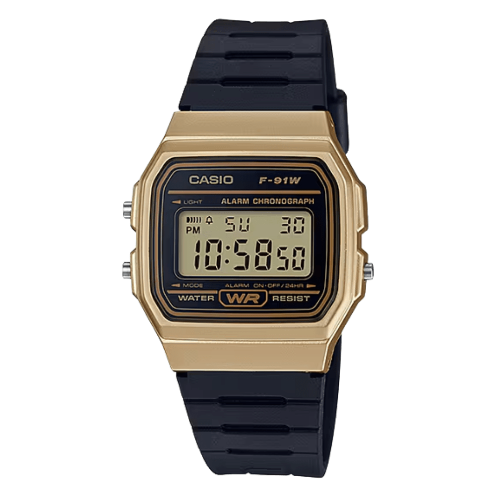 Reloj Casio Vintage F-91WM-9ADF Digital Clásico Dorado Unisex6