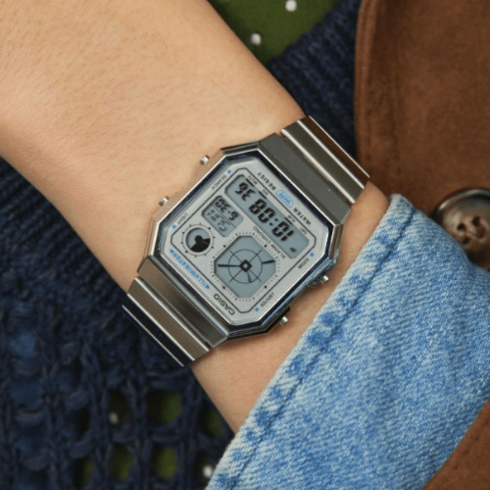 RELOJ CASIO A130WE-7ADF VINTAGE PLATEADO3