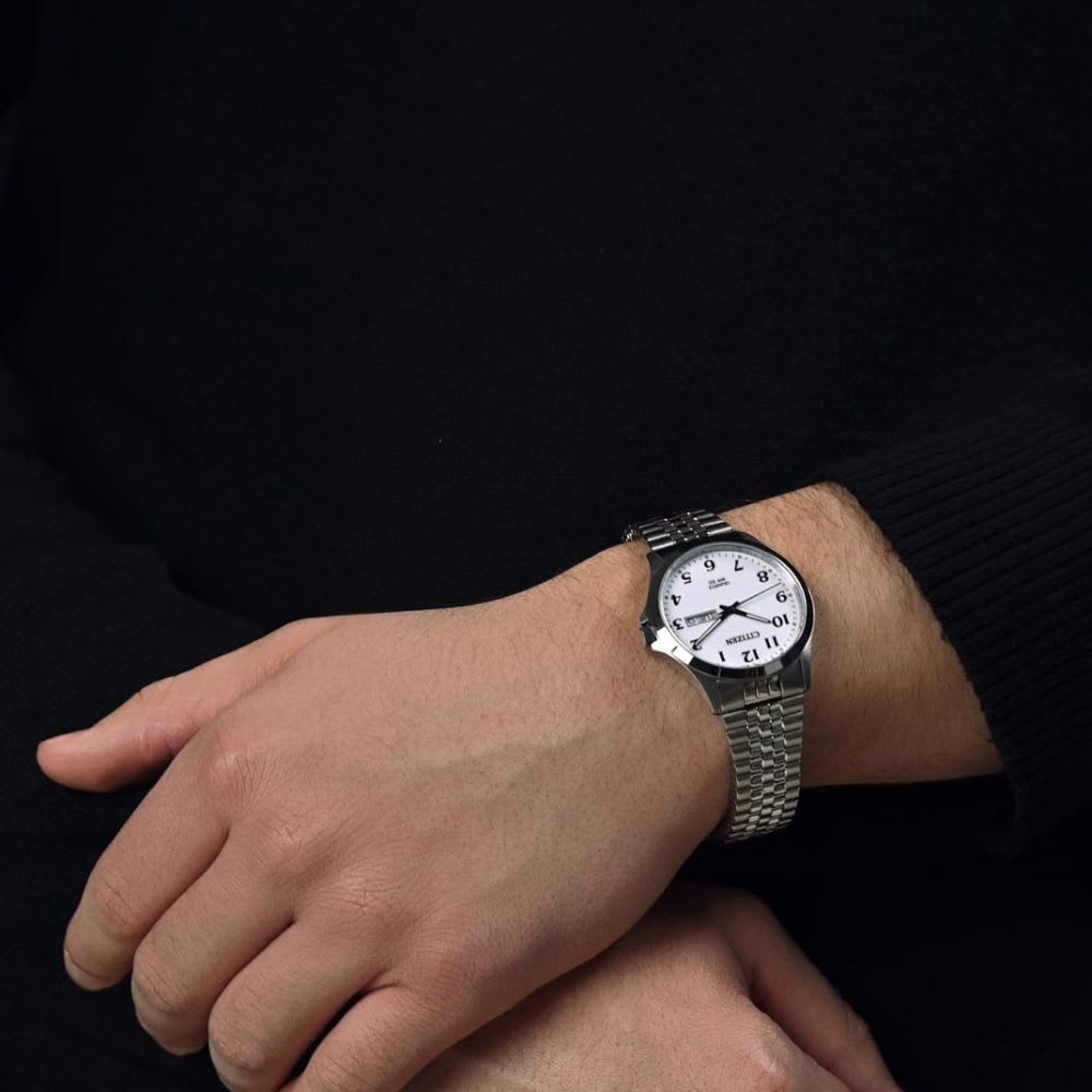 Reloj Citizen Quartz BF5000-94A Plateado Acero Elástico Hombre2